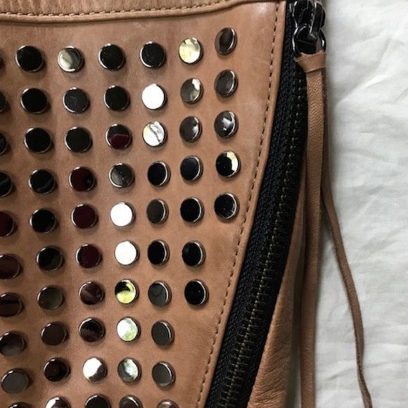 Rebecca Minkoff Camel Studded Hobo Shoulder Bag - Picture 5 of 5